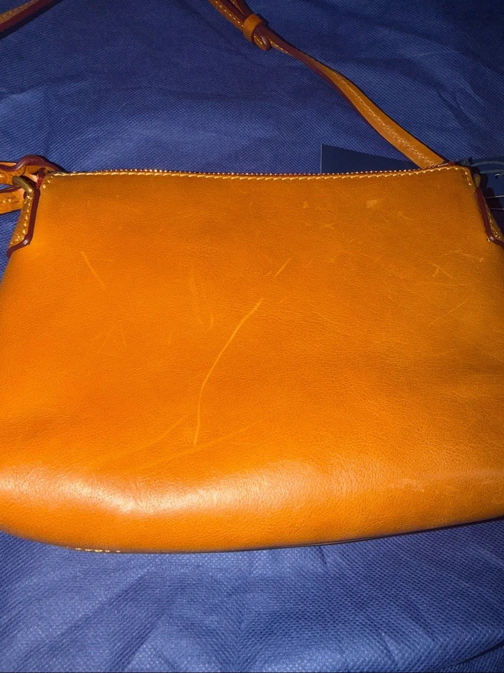 NWT - Dooney & Bourke Ginger Cognac Florentine Leather Crossbody Bag